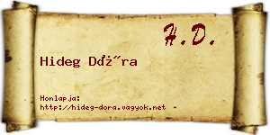 Hideg Dóra névjegykártya